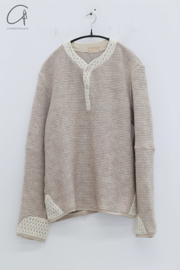 communs 24 autumn and winter round neck wool knitted top France CMS-CS/24FW-C140B-Cream CS/24FW-C140B